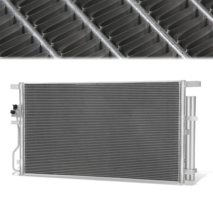 Factory Style Aluminum A/C Condenser <BR>16-18 Hyundai Tucson 2.0L