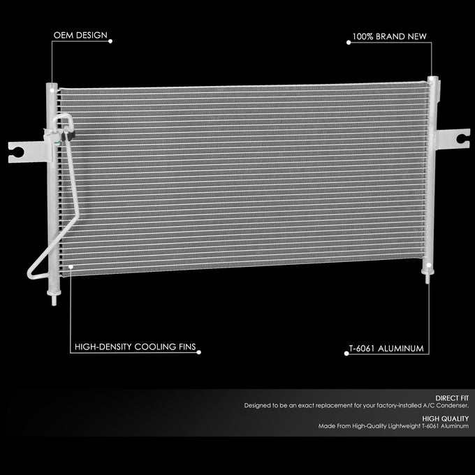 Factory Style A/C Condenser <BR> 98-02 Nissan Frontier, Xterra