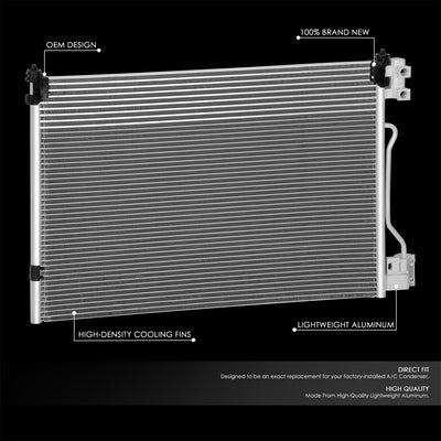 Factory Style A/C Condenser <br> 06-11 Ford Crown Victoria,Lincoln Town Car