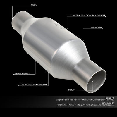 Factory Replacement Catalytic Converter <BR>Universal 2 Inlet - 11 L X 4 in. D