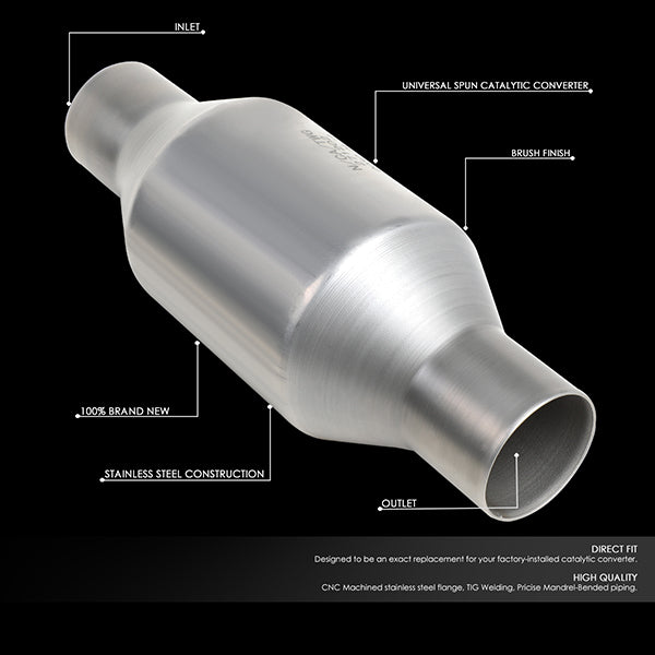 Factory Replacement Catalytic Converter <BR>Universal 2 Inlet - 11 L X 4 in. D