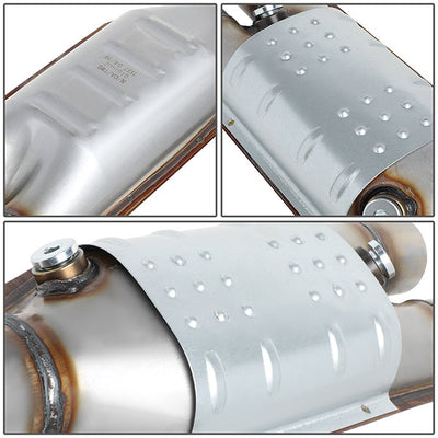 Factory Replacement Catalytic Converter<BR>Universal 2 Inlet/2.5 Outlet - 15.25X 6X 4 in.