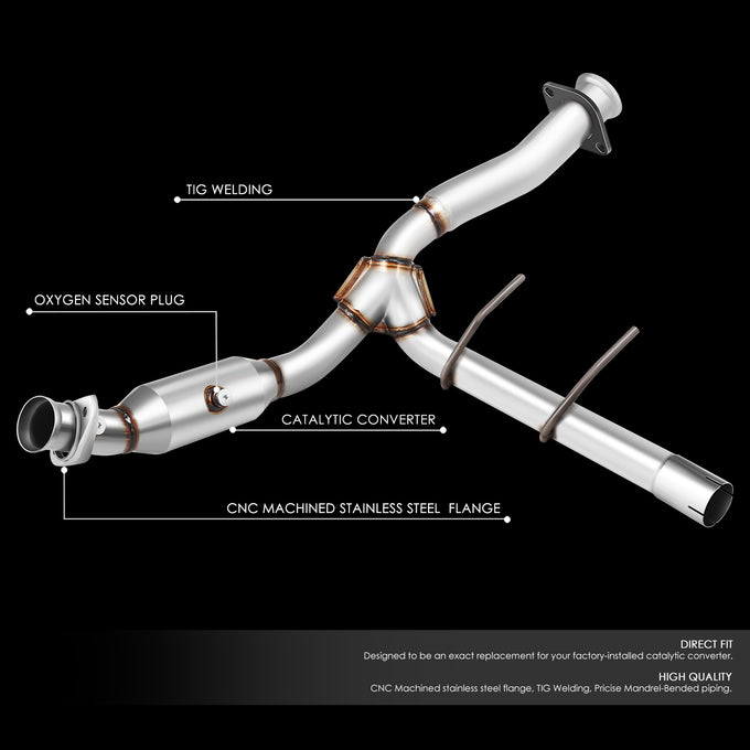 Factory Style Catalytic Converter <BR>07-14 Ford Expedition, Lincoln Navigator, 09-14 F-150