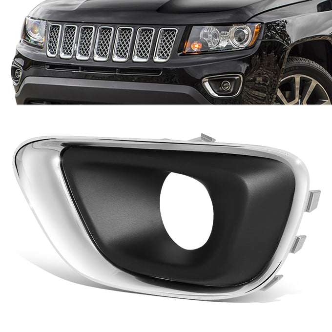 Factory Style Front Drive Side Fog Light Bezel <br>14-17 Jeep Compass