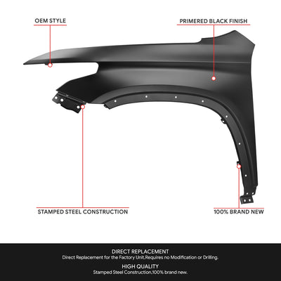Factory Style Driver Side Left Fender Panel<br>18-24 Chevy Traverse
