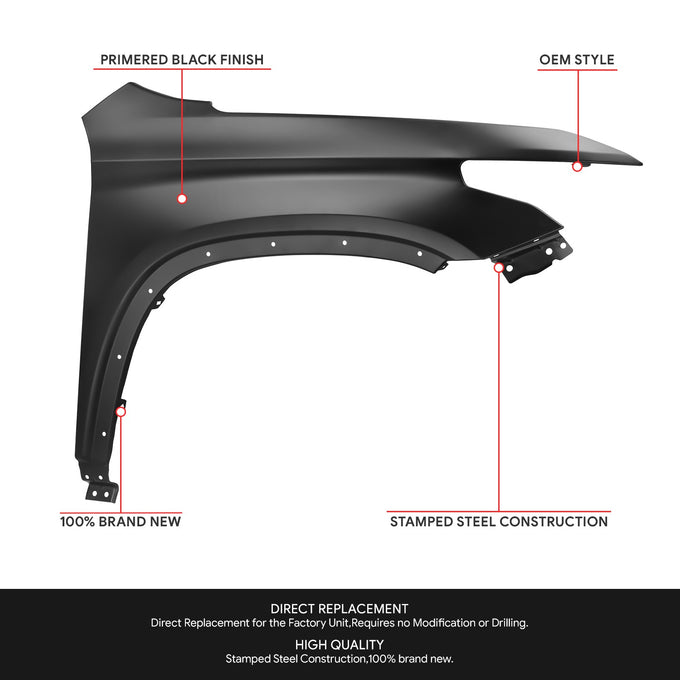 Factory Style Passenger Side Right Fender Panel<br>18-24 Chevy Traverse