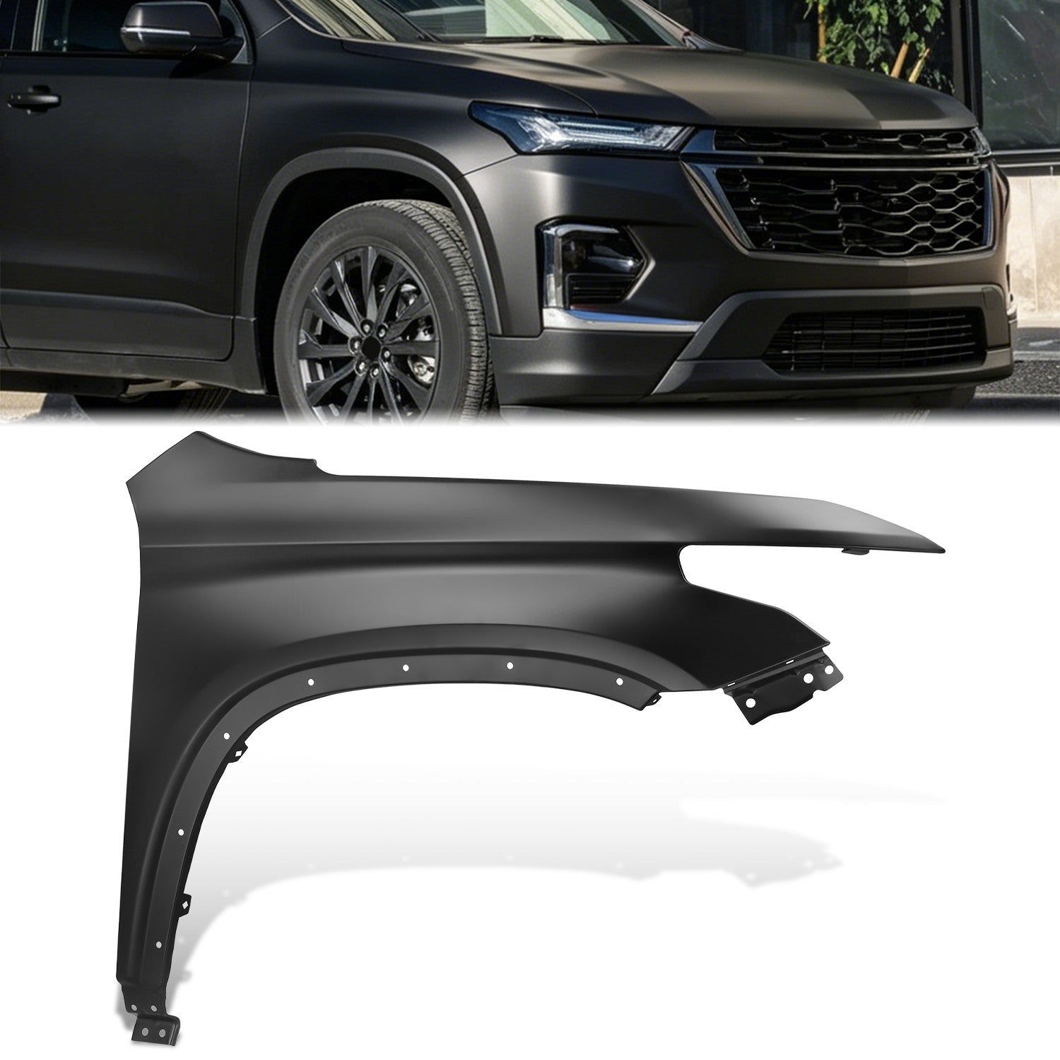 Factory Style Passenger Side Right Fender Panel<br>18-24 Chevy Traverse