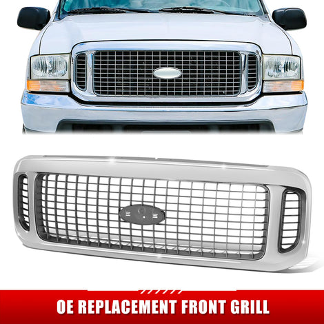 Factory Style Front Bumper Grille <br>02-04 Ford Excursion, Limited, XLT