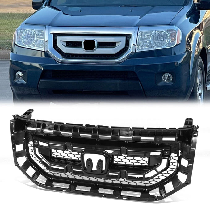 Factory Style Front Bumper Grille <br>09-11 Honda Pilot, EX, EX-L, LX, Touring
