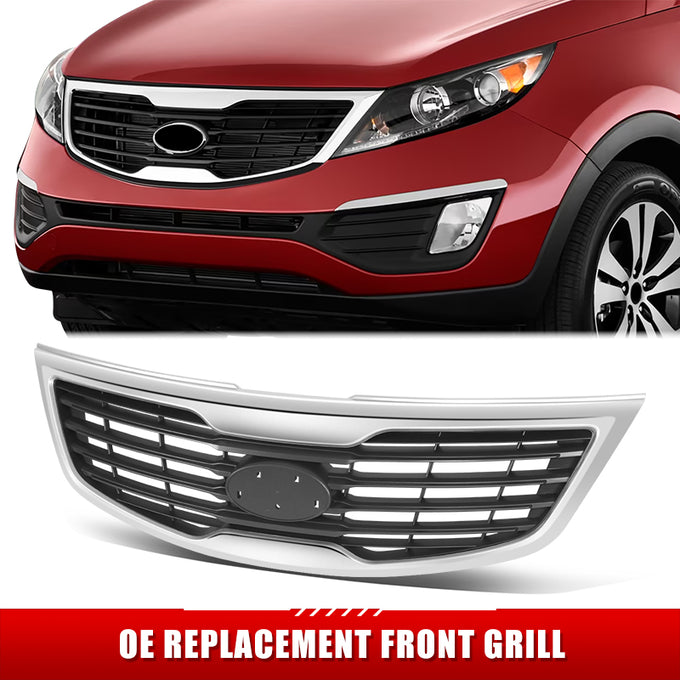Factory Style Front Bumper Grille <BR>11-12 Kia Sportage