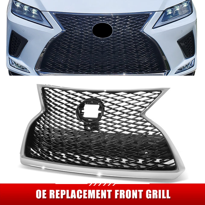 Factory Style Front Bumper Grille <br>20-22 Lexus RX350 RX450H, 21-22 RX450HL