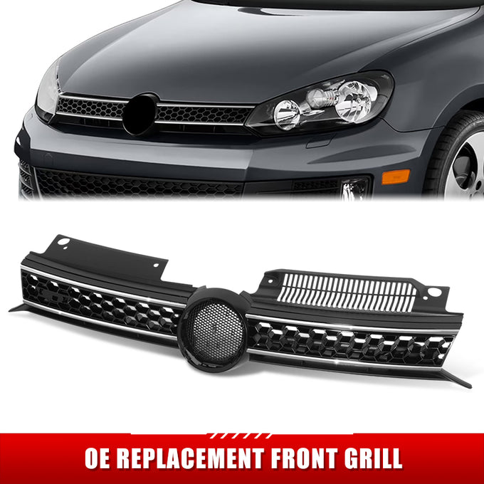 Factory Style Front Bumper Grille <br>10-14 Volkswagen GTI