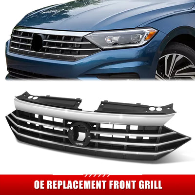 Factory Style Front Bumper Grille <br>19-21 Volkswagen Jetta S, Se, Sel, Sel Premium