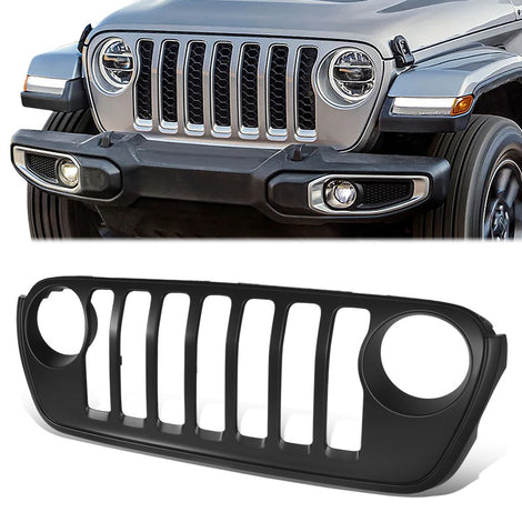 Factory Style Front Grille <br> 18-24 Jeep Wrangler, 20-23 Gladiator