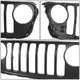Factory Style Front Grille Grill <br>20-23 Jeep Gladiator, 21-24 Wrangler