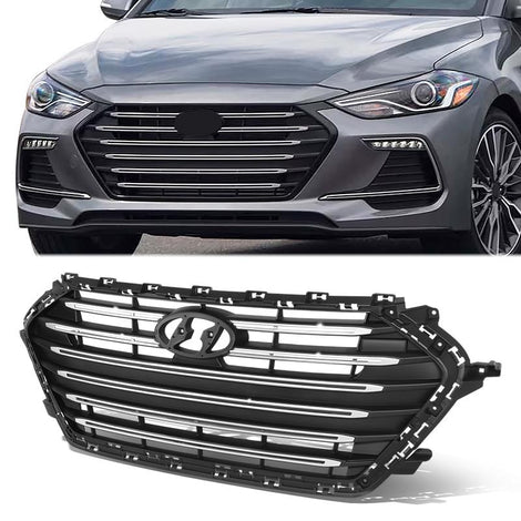 Factory Style Front Grille <br> 17-18 Hyundai Elantra
