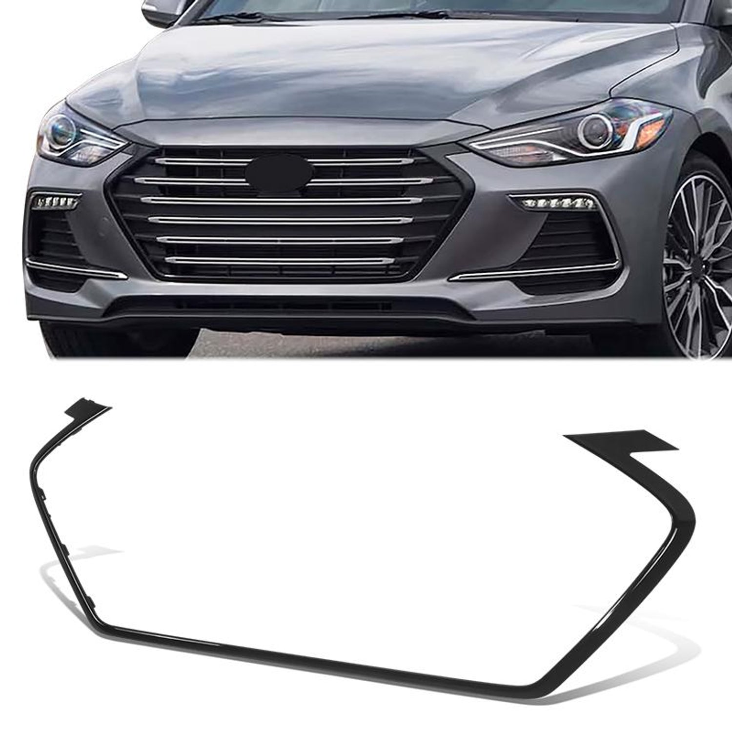 Factory Style Front Grille <br> 17-18 Hyundai Elantra Sport