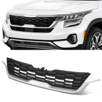 Replacement Front Upper Grille <br> 21-25 Kia Seltos 2021-2025