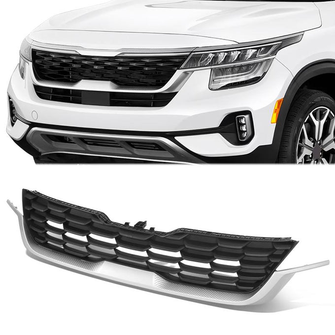 Replacement Front Upper Grille <br> 21-25 Kia Seltos 2021-2025