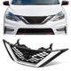 Factory Style Front Bumper Grille w/Chrome Trim <br>17-19 Nissan Sentra