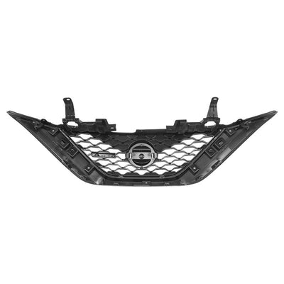 Factory Style Front Bumper Grille w/Chrome Trim <br>17-19 Nissan Sentra