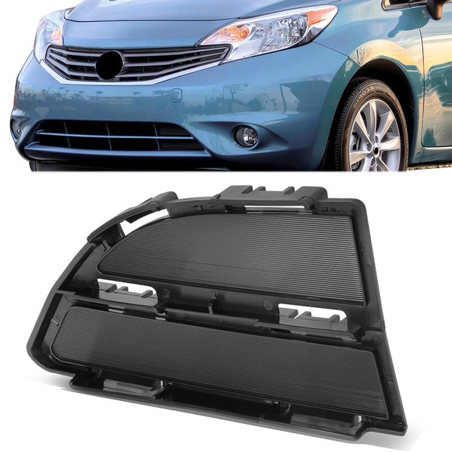 Front Grille Bumper Trim <br> 14-19 Nissan Versa Note