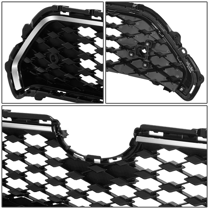 Factory Style Front Upper Grille <br> 21-24 Toyota Rav4 Prime