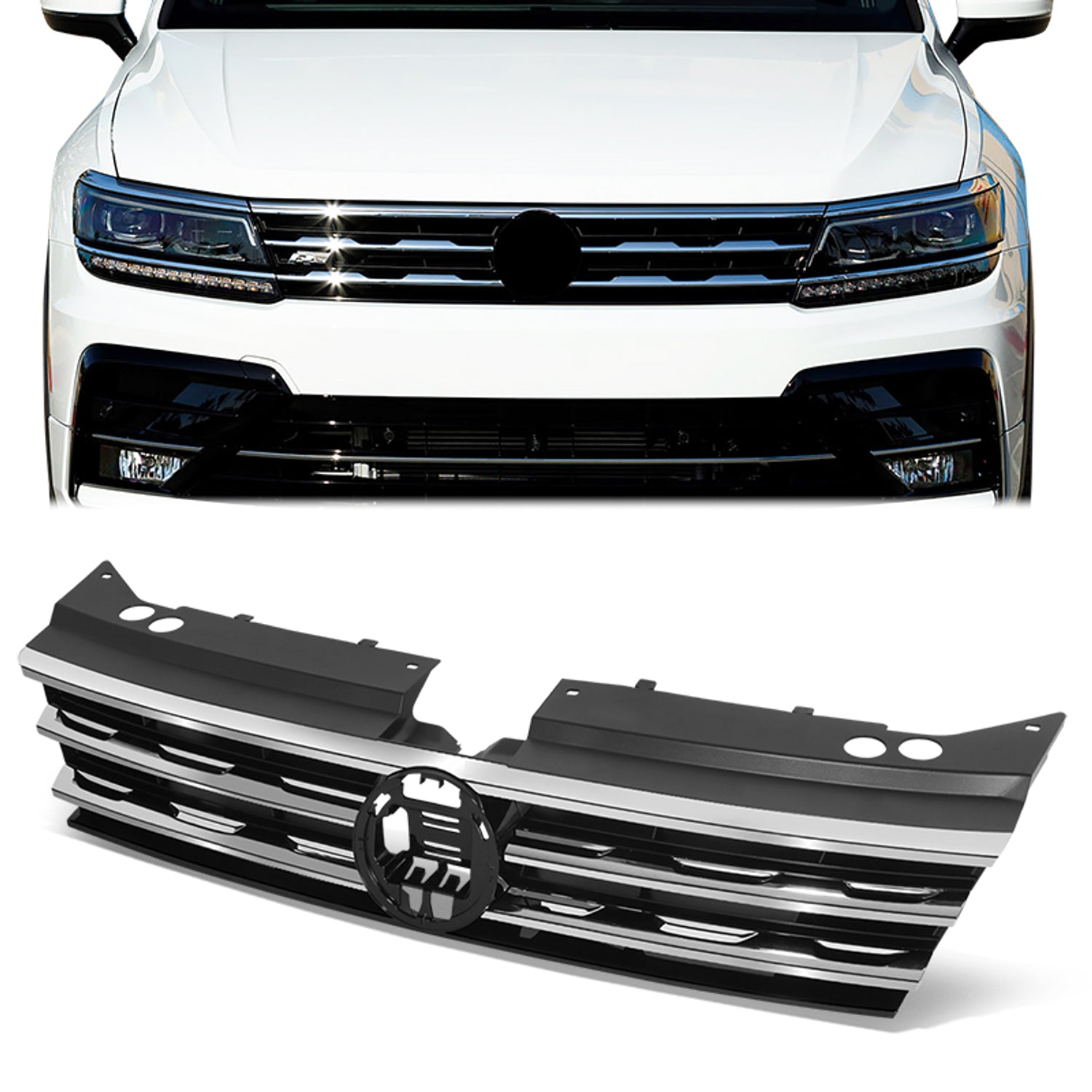 Factory Style Front Upper Grille <br> 18-19 Volkswagen Tiguan