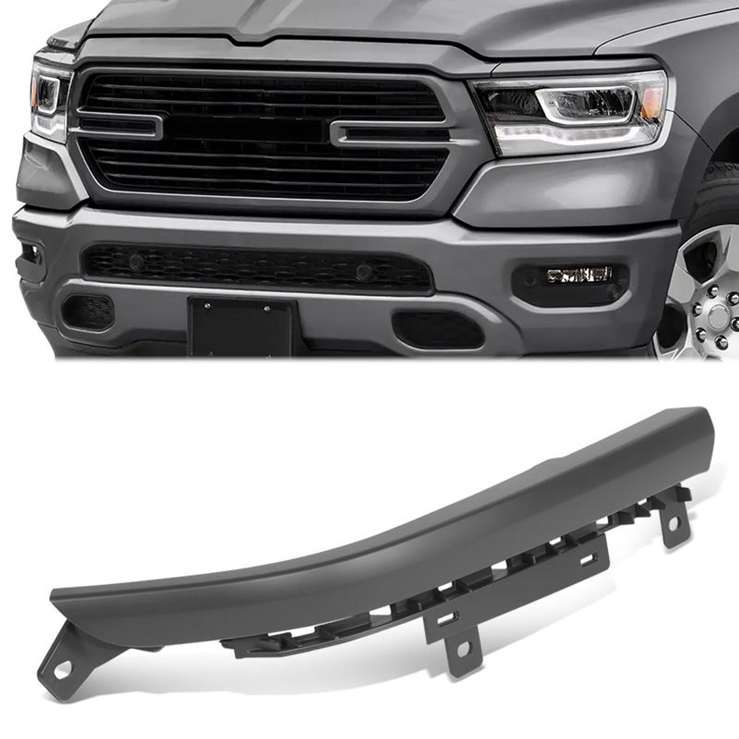 Front Right Side Grill Trim Moulding <br> 19-24 Ram 1500