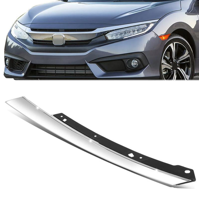 Front Left Side Grill Trim Moulding <br> 16-18 Honda Civic Coupe/ Sedan