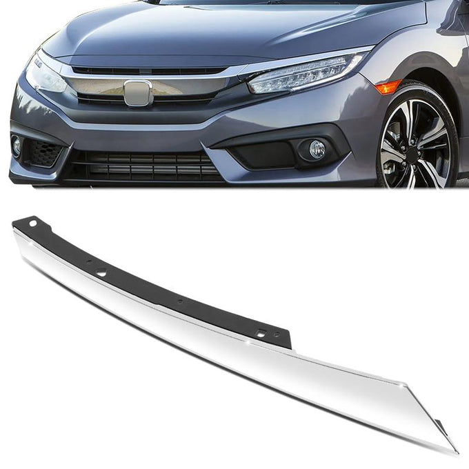 Front Right Side Grill Trim Moulding <br> 16-18 Honda Civic Coupe/ Sedan