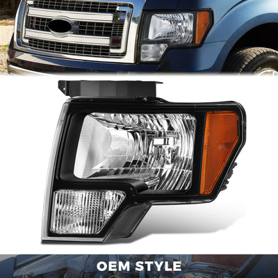 Factory Style Headlight (Left) <br> 10-14 Ford F-150