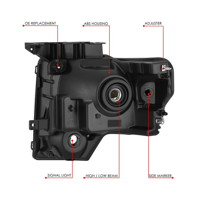 Factory Style Headlight (Right) <br> 10-14 Ford F-150