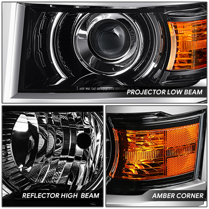 Factory Style Projector Headlight (Left) <br> 14-15 Chevrolet Silverado 1500