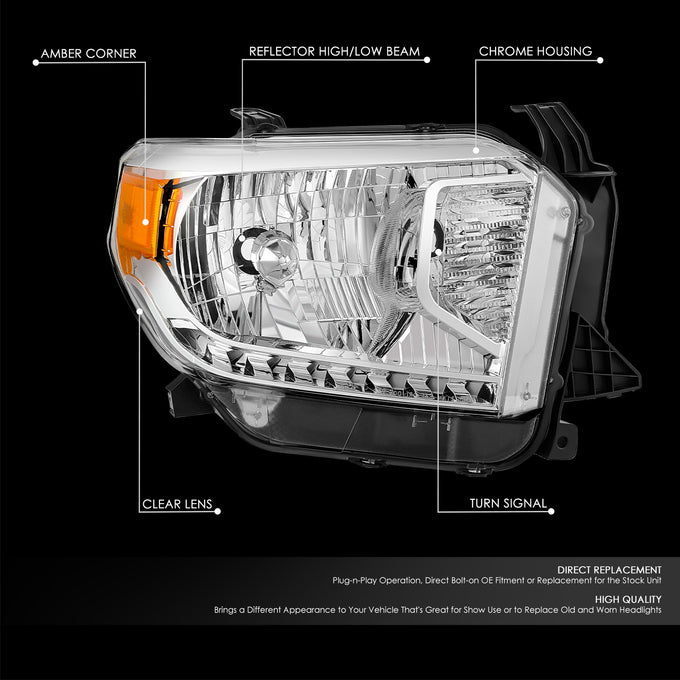 Factory Style Headlight (Right) <br> 14-17 Toyota Tundra