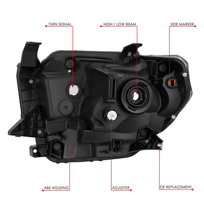 Factory Style Headlight (Right) <br> 14-17 Toyota Tundra