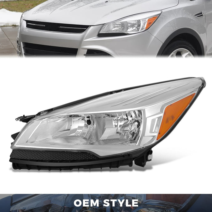 Factory Style Headlight (Left) <br> 13-16 Ford Escape