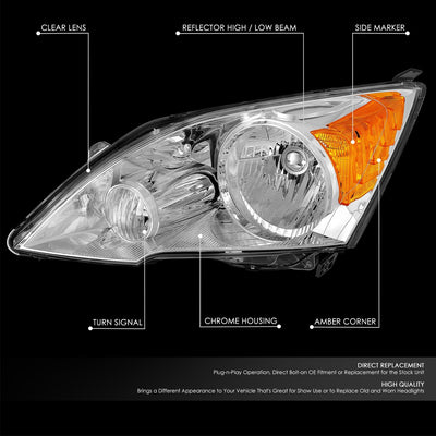 Factory Style Headlight Assembly (Left) <br> 07-11 Honda CR-V