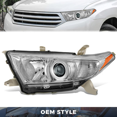 Factory Style Projector Headlight (Left) <br> 11-13 Toyota Highlander