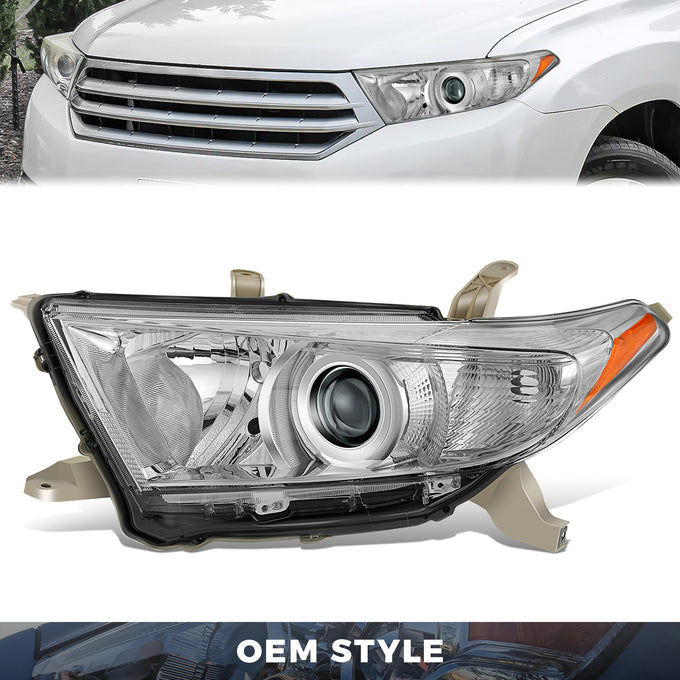 Factory Style Projector Headlight (Left) <br> 11-13 Toyota Highlander