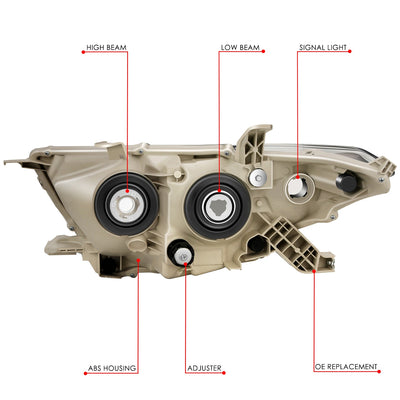 Factory Style Projector Headlight (Right) <br> 11-13 Toyota Highlander
