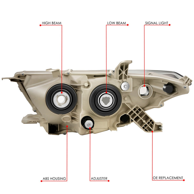 Factory Style Projector Headlight (Right) <br> 11-13 Toyota Highlander