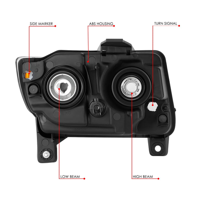 Factory Style Headlights Assembly (Left) <br> 11-13 Jeep Grand Cherokee