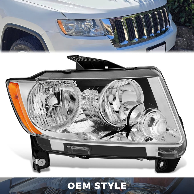 Factory Style Headlights Assembly (Right) <br>11-13 Jeep Grand Cherokee
