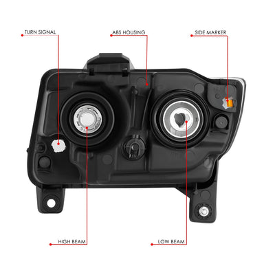 Factory Style Headlights Assembly (Right) <br>11-13 Jeep Grand Cherokee