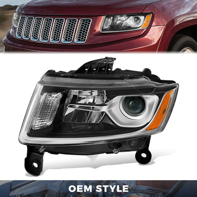 Factory Style Projector Headlight (Left) <br> 14-16 Jeep Grand Cherokee