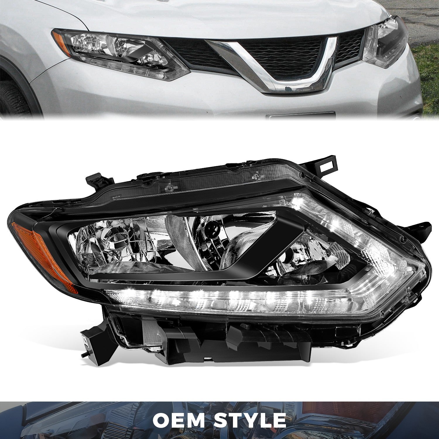 Factory Style Headlight (Right) <br> 14-16 Nissan Rogue
