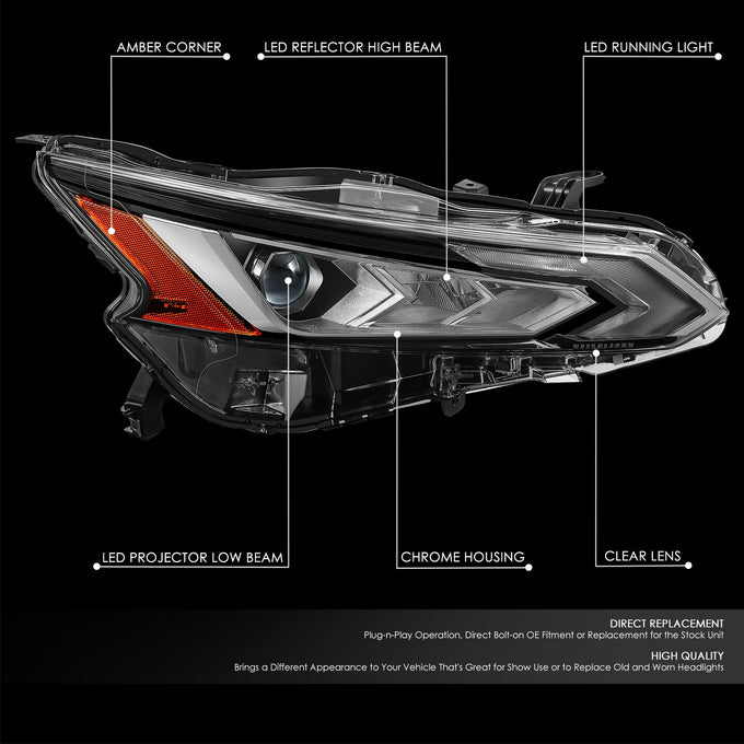 LED DRL Projector Headlight (Right) <BR> 19-21 Nissan Altima