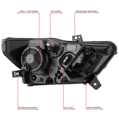 LED DRL Projector Headlight (Left) <BR>15-17 Ford Mustang, 18-20 Shelby