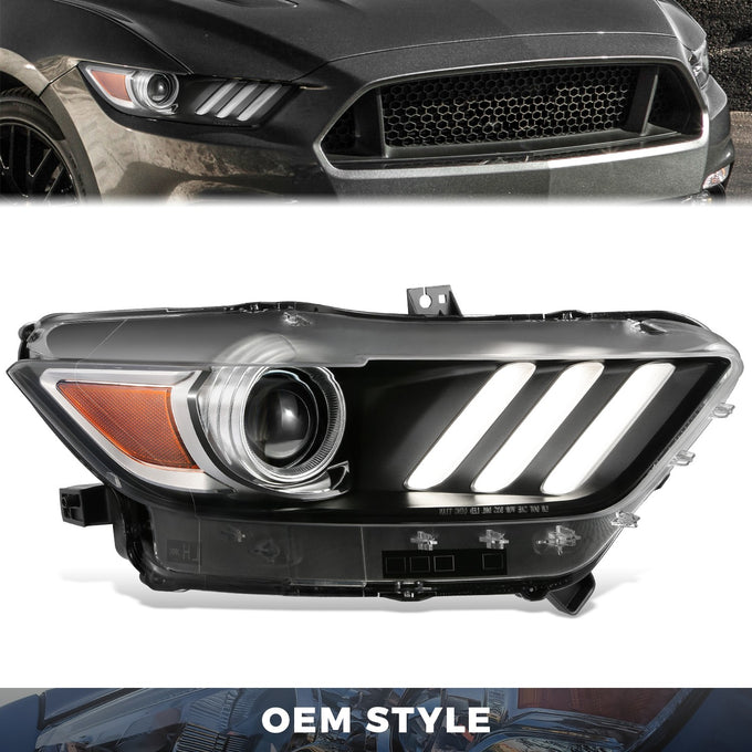 LED DRL Projector Headlight (Right) <BR>15-17 Ford Mustang, 18-20 Shelby